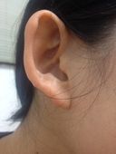 아키코 귀 서 있는 귀의 부인의 특징(셀프 귀 당기기 등)