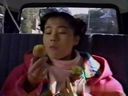 [20th Century Footage] Nostalgic Behind-the-Scenes Video ♥ Yumi Nishimura nibbling on a meat bun while threading the sleeves of a freshly made pink sweater, lying on the bed and fantasizing? Dream? Fierce!