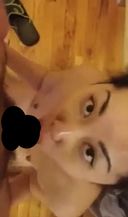 [Facial ejaculation] Massive facial cumshot to a cute girlfriend