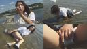 Outdoor exposure! I soaked Papa Katsu J○ in the river with his uniform! The wet nipples are too erotic and I, and I suck my without worrying about people's eyes! Refreshing a large amount of semen by shooting it in the mouth! !!