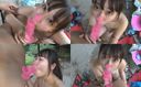 【BBQ Exposure】 H Cup Natural Slime Colossal Breasts JD 22 years old / 3 beautiful women public squirming / Tipsy raw squirting SEX in the campsite [God project (5)] ☆ Review benefits available ☆