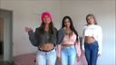 三名美國女大學生的★胸罩試穿和競爭。