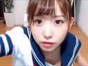 制服姿のポニテ女子が、クパァしておマ〇コの中まで大公開ライブ！