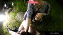 Beautiful woman she is exposed outdoors in the park at night Pantsjob as it is and premature ejaculation explodes!