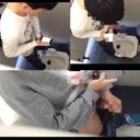 ☆ Nonke who masturbate in the toilet necafe, also develops in the toilet
