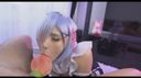 【Example Cosplay】A girl who receives two shots of semen with her mouth