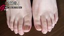Tall big foot gal Marika's little finger firm 25.5cm big sole toe close up
