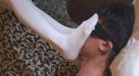 Face stomping specialty store senior Mei-chan's face stomping high socks edition