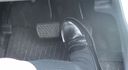 Pressing the accelerator pedal with Kanako's uniform loafers