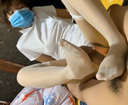 My Nurse Footjob Massive Ejaculation; nurse pantyhose footjob huge cumshot