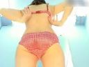 【Uncensored】Intense shooting in the fitting room of the swimsuit department!! Angle from below・・・(6)