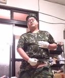 【個人撮影】3回射精！120kg超えの巨漢巨乳の真性包茎デブ！