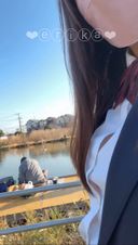 [Selfie of 18-year-old G cup Erika] ☆彡 masturbation with boobs right next to many uncles at the fishing pond! - I was too excited by my uncles and the juice dripped and the area around my was white liquid、、、