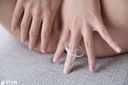 Saki #4 Condom masturbation with thin fingers