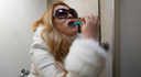 【Personal shooting】Gal married woman Ran 22 years old in public toilet Semen toothbrush