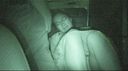 I took a picture of a car shaking in an unpopular place in infrared mode! Middle-aged couple