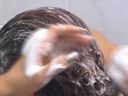 【戀物癖】女性的光澤頭髮☆弄濕頭髮，洗頭皮和頭髮☆☆ 4