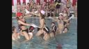 Pounding! KICHIGAI swimming tournament full of T-back AV actresses!　Part 1 Table