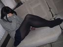 Amateur personal shooting 18 year old black tights