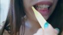 【Mouth, tongue, lips, teeth fetish】Beautiful sister's interdental brush, toothpaste, tongue brushing @自宅で
