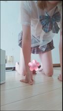 [Cosplay masturbation video] I used ♡ dilto in uniform costume and felt good Anmitsu-san vol.4