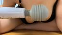 [Uncensored] 30 minutes before my husband leaves, I used a electric massager and squirted a lot while wearing underwear
