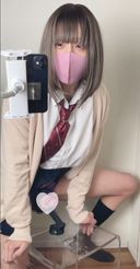 【Cross-dressing】Video of a uniformed gal shaking her hips to a fixed masturbator