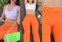 2K video Orange leggings super beautiful pita ass and mansuji! 1