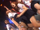 Erotic dance of girls in uniform