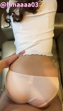 【Personal shooting】Real amateur video! Fair-skinned beautiful active college student saffle shifts pants and vaginal shot from the back!