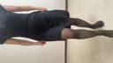 【Post】Changing from pajamas to one piece (black pantyhose) & one-piece panchira from directly below