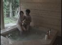 Couples in a private open-air bath in a certain hot spring village Absolutely start SEX act