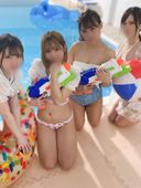 * The latest this winter only! 【Ran〇Pool】 Gcup, vaginal shot, brush down, anything! No campe, midwinter pool turmoil 〇 I enjoyed winning