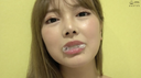 [Tongue velo / spit] Popular actress Lan Chan's taco chu where I accumulated spit in M man's nose poke play!