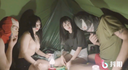 미유 미소녀 2명과 남자 2명 캠핑 다이카이 (무수정)