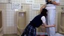 "Please give me ♡ a lot of" a cute and big uniformed girl Kana-chan in a public toilet! What is a masochistic female dick daughter's dream come truePerverted dirty talk begging meat urinal sex [S class man's daughter× gachi outdoor series 01]