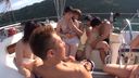 [Amateur] Beautiful girl 〇 student in the middle of summer vacation plays multiple gonzo on the boat!
