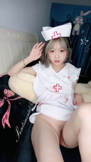 간호사복 차림의 청초계 미소녀의 라이브 채팅!