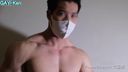 Superb Handsome Face Gatai Perfect Big Brother's Nasty Masturbation and Swallowing