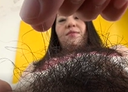 [Banned file for wax hair mania] 43-year-old lady with wax hair