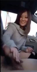 I had a knee-high beauty with erotic thighs pull it out in the car, so I took a POV! !!