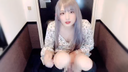 【Individual shooting】I dressed as a woman with silver hair and masturbated by taking a selfie