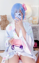 [Cosplay Masturbation] Rem COS hentai masturbation video wearing a yukata [Cosplay] + 93 photos