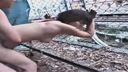 [Perverted exposure] 〈Boing beautiful girl〉 It's too intense and dangerous. [Naked in the taxi ~] [You can see the whole naked on the station platform! ] [Naked on the side of the tracks where trains often come and go! ] 】