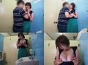 [公共廁所女人（3）] 在與溫柔的丈夫開車時，已婚婦女在公共廁所裡成為猜測通姦男人的性處理馬桶 [個人拍攝]