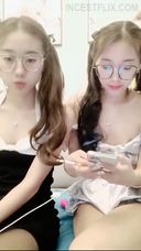 Twin-tailed twin sisters with glasses play perverted! Kupaa, lesbian sex, masturbation (first part)