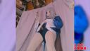 Kigurumi cosplay man's daughter who squirts continuous shot long penis plug piston masturbation [Cross-dressing / Vtuber / Gauru / Gura ]