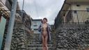 Masturbation squirting in the garden of a private house