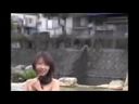 【Discount / POV】 NTR！ Hot spring trip with exhibitionist wife! Back SEX standing in front of the countryside!