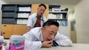 Two male employees begin an erotic trial 、、、 trying out a new product in the adult product development department.